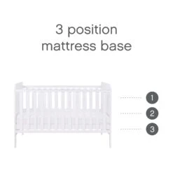 Tutti Bambini Tutti Bambini Rio Cot Bed With Cot Top Changer & Mattress - White 9 Tutti Bambini Tutti Bambini Rio Cot Bed With Cot Top Changer & Mattress - White -Push Chair Expert Sales Rio CB White 5