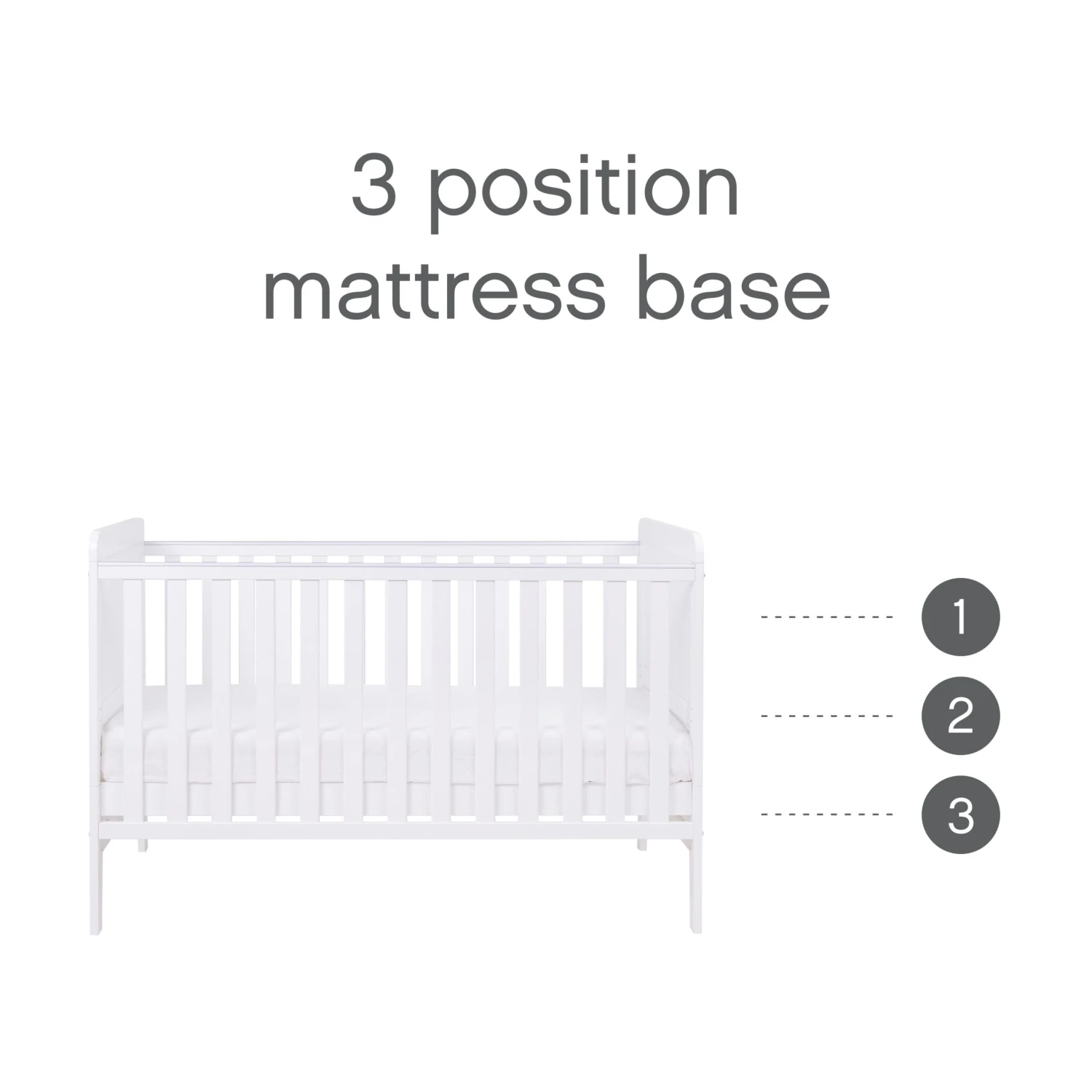 Tutti Bambini Tutti Bambini Rio Cot Bed with Cot Top Changer & Mattress - White Tutti Bambini Tutti Bambini Rio Cot Bed With Cot Top Changer & Mattress - White -Push Chair Expert Sales Rio CB White 5 scaled