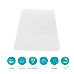 Tutti Bambini Tutti Bambini Rio Cot Bed With Cot Top Changer & Mattress - White 4 Tutti Bambini Tutti Bambini Rio Cot Bed With Cot Top Changer & Mattress - White -Push Chair Expert Sales Rio CB White Dove Grey 6