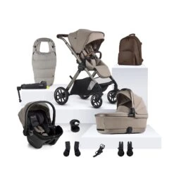 Silver Cross Silver Cross Reef 2 Special Edition Ultimate Travel System Bundle With Dream Car Seat And ISOFIX Base - Frappe