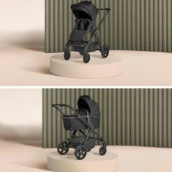 Silver Cross Silver Cross Wave 3 Single To Double Travel System With Dream Car Seat And Motion 2 360 Car Seat - Onyx -Push Chair Expert Sales SX NationalsCarousel MasterTemplate Wave digi oynx4 1