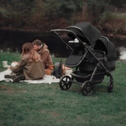 Silver Cross Silver Cross Wave 3 Single To Double Travel System With Dream Car Seat And ISOFIX Base - Onyx -Push Chair Expert Sales SX NationalsCarousel MasterTemplate Wave digi oynx b16