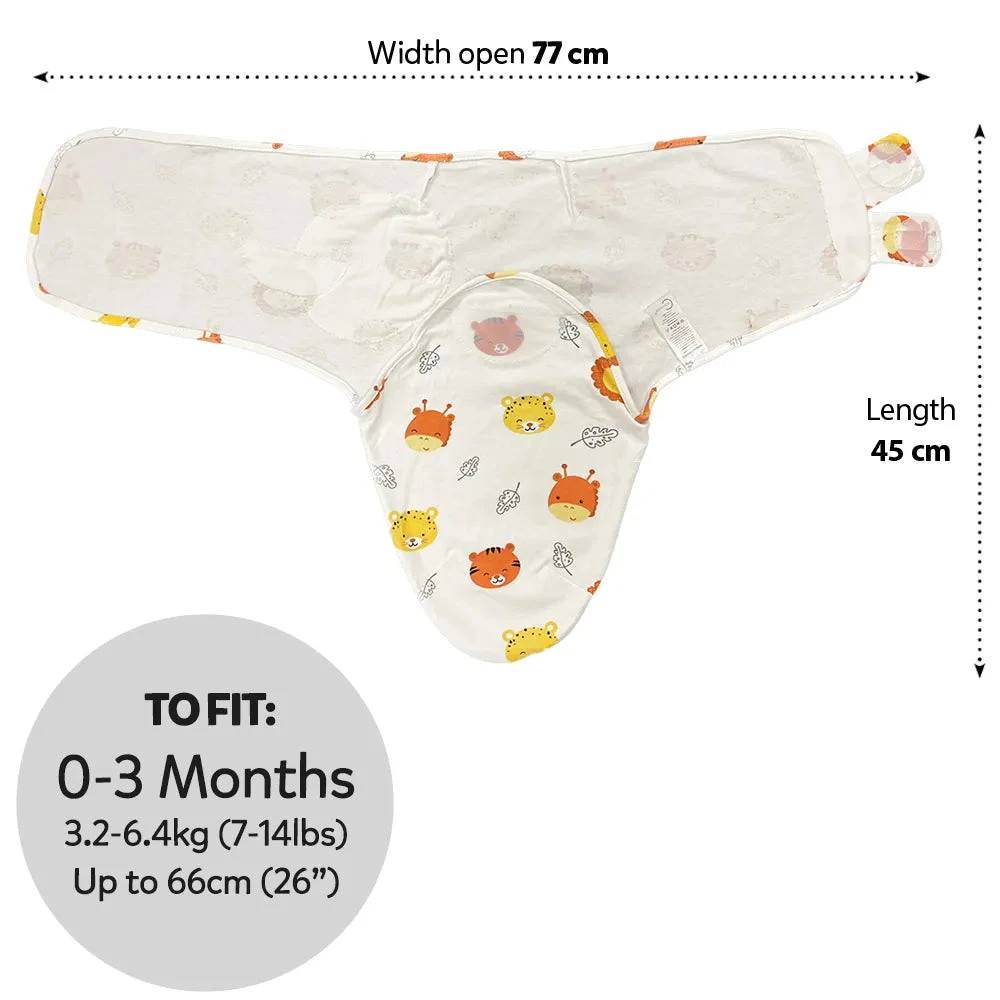 Callowesse Callowesse Newborn Baby Swaddle 0-3 Months – Safari Friends Callowesse Callowesse Newborn Baby Swaddle 0-3 Months – Safari Friends -Push Chair Expert Sales Safari friends dimensions open png