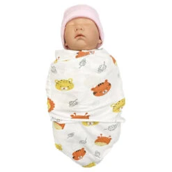 Callowesse Callowesse Newborn Baby Swaddle 0-3 Months – Safari Friends 5 Callowesse Callowesse Newborn Baby Swaddle 0-3 Months – Safari Friends -Push Chair Expert Sales Safari friends wrapped png