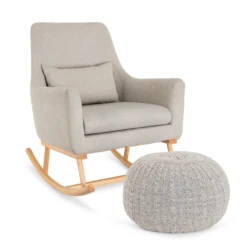 Tutti Bambini Tutti Bambini Oscar Rocking Chair & Pouffe - Pebble