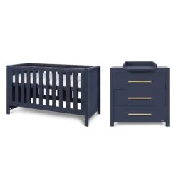 Tutti Bambini Tutti Bambini Tivoli 2 Piece Nursery Furniture Set With Cot Bed & Dresser - Navy