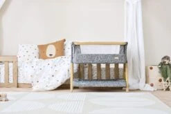 Tutti Bambini Tutti Bambini CoZee Mini Me Play Crib - Oak & Charcoal -Push Chair Expert Sales Tutti Bambini Lifestyle 1809240631