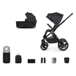 Venicci Venicci Upline 2 Pushchair Bundle With Accessories - All Black