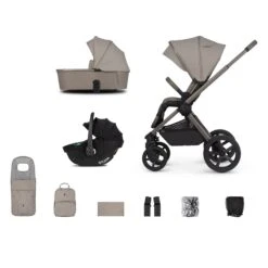 Venicci Venicci Upline 2 Travel System With Accessories And Tiago Car Seat - Taupe
