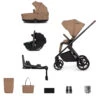 Venicci Venicci Claro Travel System With Tiago 360 Car Seat And ISOFIX Base - Caramel -Push Chair Expert Sales Venicci Claro Caramel 10 Piece Bundle black car seat