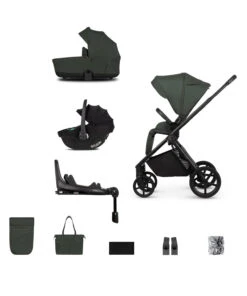 Venicci Venicci Claro Travel System With Tiago 360 Car Seat And ISOFIX Base - Forest Green