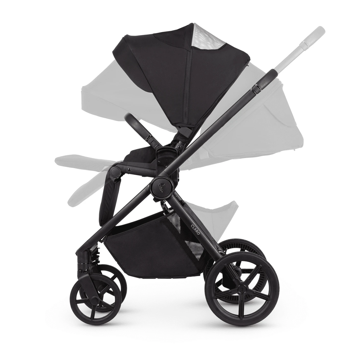 Venicci Venicci Claro Travel System with Tiago 360 Car Seat and ISOFIX Base - Noir Venicci Venicci Claro Travel System With Tiago 360 Car Seat And ISOFIX Base - Noir -Push Chair Expert Sales Venicci Claro Noir Seat Unit 4 3