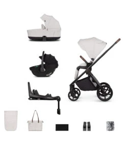 Venicci Venicci Claro Travel System With Tiago 360 Car Seat And ISOFIX Base - Vanilla