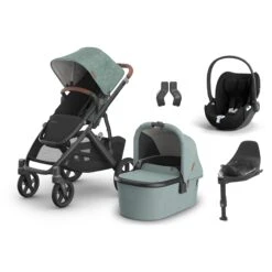 UPPAbaby UPPAbaby Vista V3 Travel System Bundle With Cybex Cloud T Car Seat And ISOFIX Base - Gwen