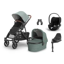 UPPAbaby UPPAbaby Vista V3 Travel System Bundle With Cybex Cloud T Car Seat And ISOFIX Base - Kenzi