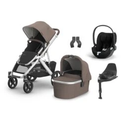 UPPAbaby UPPAbaby Vista V3 Travel System Bundle With Cybex Cloud T Car Seat And ISOFIX Base - Theo