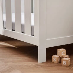 Silver Cross Silver Cross Bromley 2 Piece Nursery Furniture Set With Convertible Cot Bed To Toddler Bed & Dresser - White -Push Chair Expert Sales bromley white cot bed wide 3