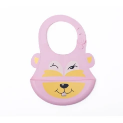 Callowesse Callowesse Silicone Character Crumb Catcher Bib - Pink