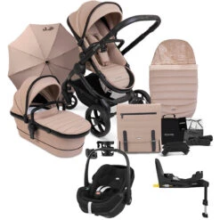 ICandy ICandy Peach 7 Complete Travel System With Maxi Cosi Pebble Pro 2 And ISOFIX Base - Cookie