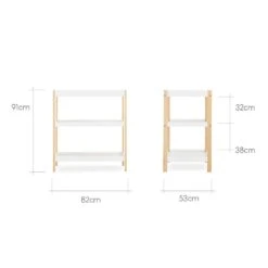 CuddleCo CuddleCo Nola Changing Unit Table - White / Natural 6 CuddleCo CuddleCo Nola Changing Unit Table - White / Natural -Push Chair Expert Sales cuddleco nola change white natural flat 2