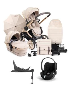 ICandy ICandy Peach 7 Complete Travel System With Cybex Cloud T And ISOFIX Base - Biscotti