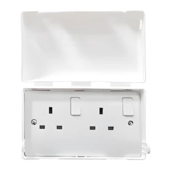 BabySecurity BabySecurity Double Electric Plug Socket Cover - White