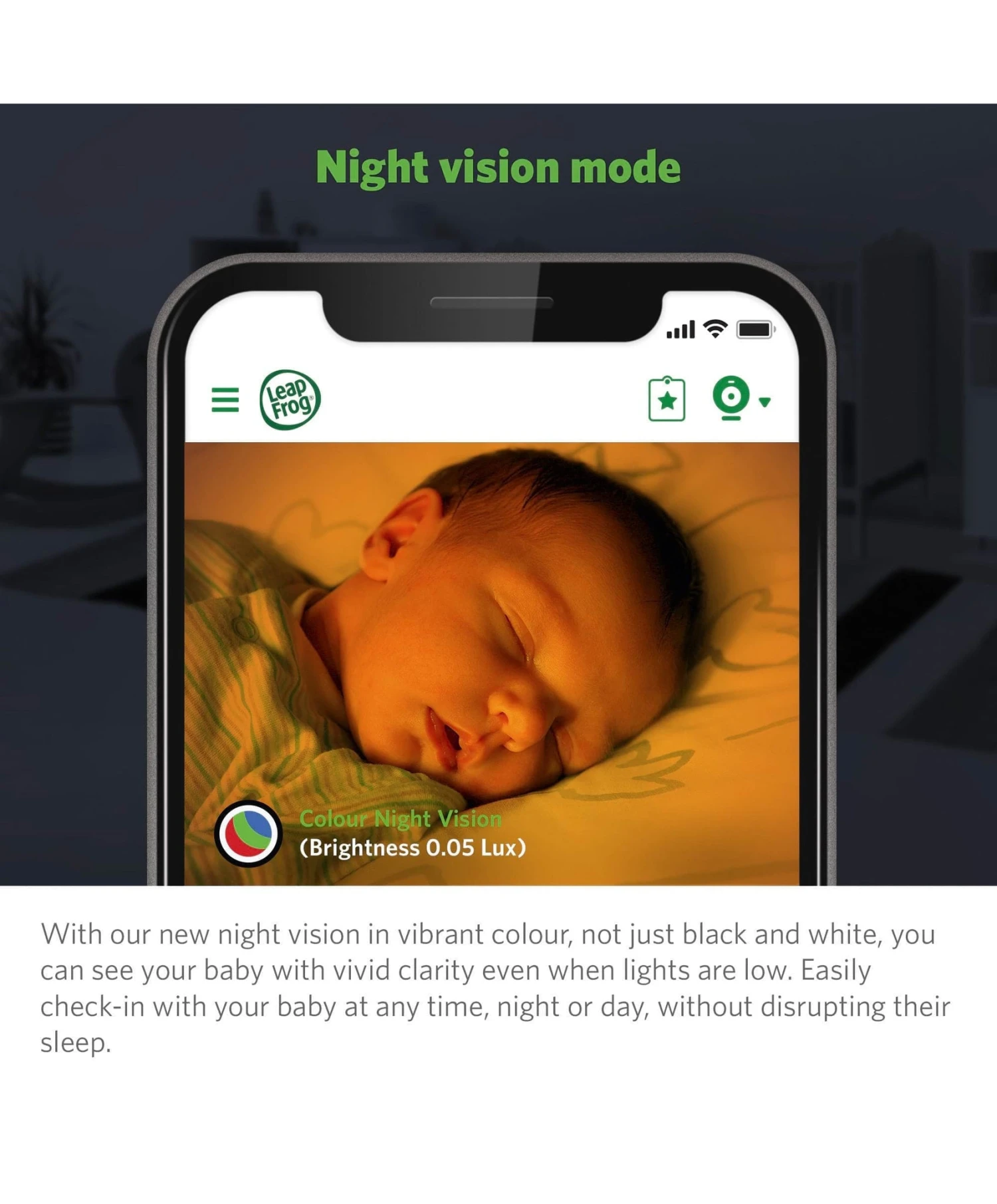 Leapfrog LeapFrog LF1911HD Smart Wi-Fi Baby Monitor with Colour Night Vision Leapfrog LeapFrog LF1911HD Smart Wi-Fi Baby Monitor With Colour Night Vision -Push Chair Expert Sales leapfrog leapfrog lf1911 hd baby monitor with motorized pan tilt camera white 36239446769829 1024x1024 2x 993185ae 253b 4a2b a376 afbb55080aa0