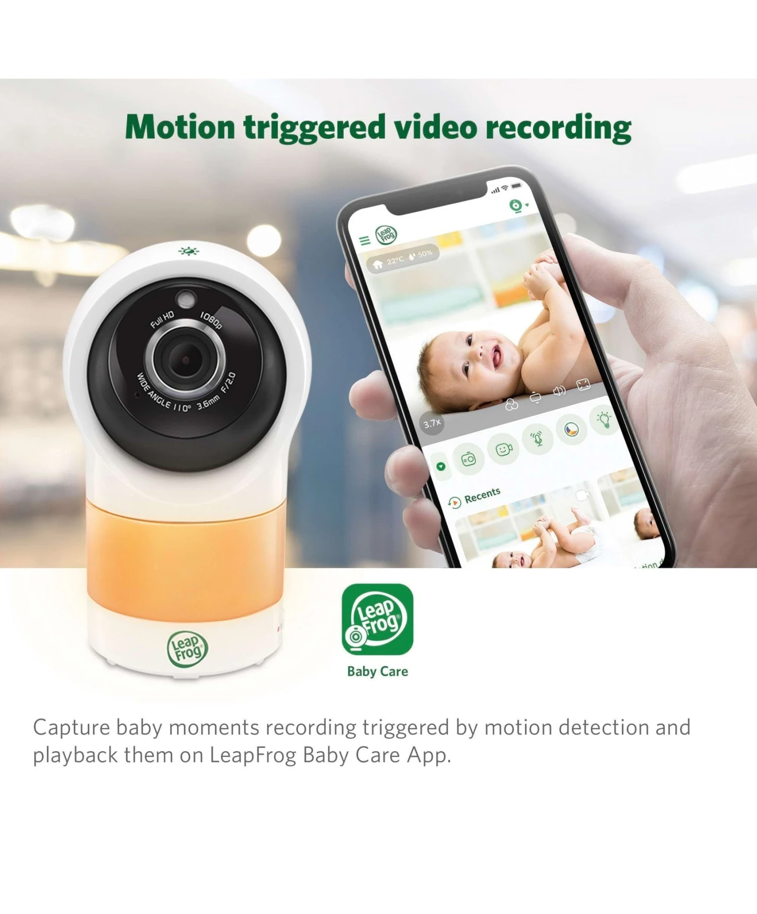 Leapfrog LeapFrog LF1911HD Smart Wi-Fi Baby Monitor with Colour Night Vision Leapfrog LeapFrog LF1911HD Smart Wi-Fi Baby Monitor With Colour Night Vision -Push Chair Expert Sales leapfrog leapfrog lf1911 hd baby monitor with motorized pan tilt camera white 36239446802597 1024x1024 2x 2b9c2345 9050 48ec 8825 2d6f91643307