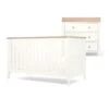 Mamas & Papas Mamas & Papas Wedmore 2 Piece Nursery Furniture Set With Cot Bed And Dresser - White & Natural