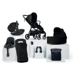 Mamas & Papas Mamas & Papas Vardo Travel System With Accessories, Maxi Cosi Pebble Pro2 And ISOFIX Base - Noir