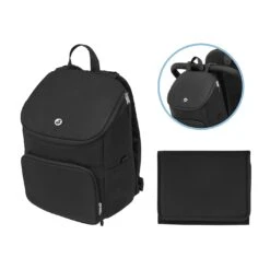 Maxi-Cosi Maxi Cosi Oxford Premium Travel System Bundle With Pebble Pro & ISOFIX Base - Twillic Black -Push Chair Expert Sales maxicosi oxford twillicblack diaperbag 3qrt 1