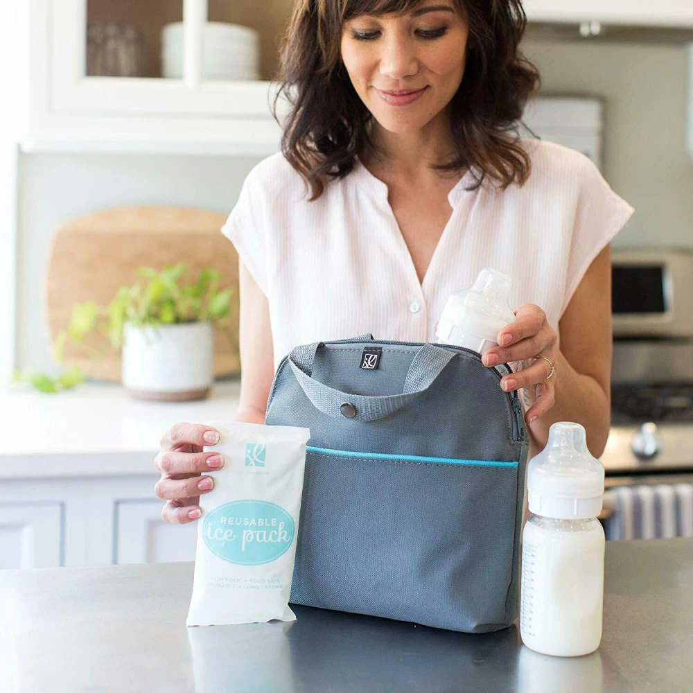 JL Childress JL Childress MaxiCOOL 4 Bottle Cooler Bag - Grey JL Childress JL Childress MaxiCOOL 4 Bottle Cooler Bag - Grey -Push Chair Expert Sales multipurpose 4 bottle maxicool bag teal grey 1