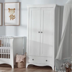 CuddleCo Cuddleco Clara Double Nursery Wardrobe - Satin White -Push Chair Expert Sales oGqWgO3A