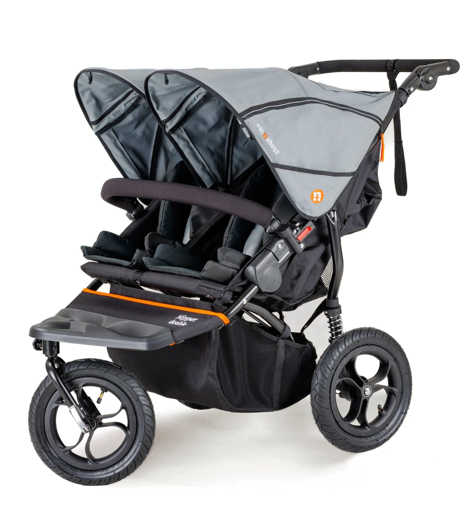 Out'n'About Out n About Nipper V5 Double Pushchair - Rocksalt Grey Out'n'About Out N About Nipper V5 Double Pushchair - Rocksalt Grey -Push Chair Expert Sales out n about nipper double v5 nipper v5 double pushchair free rain cover basket 45182230495546 scaled