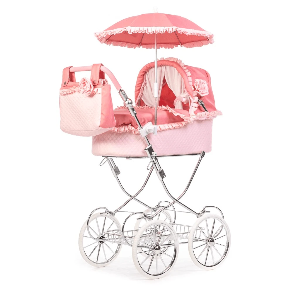 Roma Roma Annie Amy Childs Children's Dolls Pram – Pink Roma Roma Annie Amy Childs Children's Dolls Pram – Pink -Push Chair Expert Sales roma annie dolls pram pink all accessories