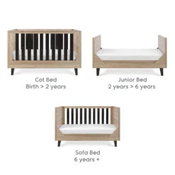 Tutti Bambini Tutti Bambini Como 2 Piece Nursery Furniture Set With Cot Bed And Dresser - Distressed Oak / Slate Grey -Push Chair Expert Sales tutti bambini como cot bed distressed oak slate grey 2 02038.1651750706