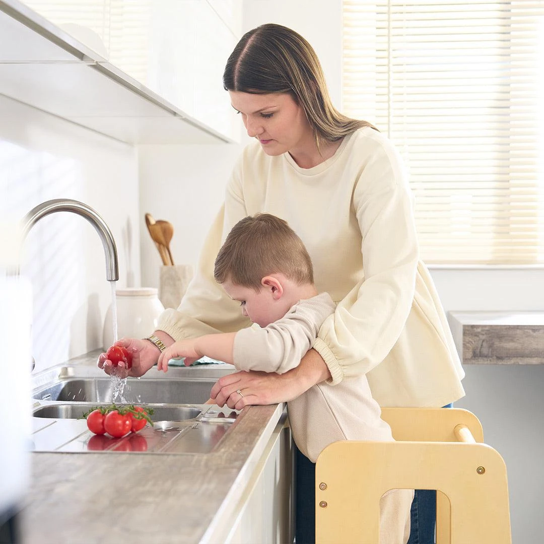 Tutti Bambini Tutti Bambini Helping Hands Montessori Toddler Learning Tower - Natural Tutti Bambini Tutti Bambini Helping Hands Montessori Toddler Learning Tower - Natural -Push Chair Expert Sales tutti bambini helping hands montessori toddler lifestyle 3