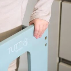 Tutti Bambini Tutti Bambini Helping Hands Montessori Toddler Learning Tower - Ocean Stone -Push Chair Expert Sales tutti bambini helping hands montessori toddler ocean stone lifestyle