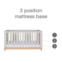 Tutti Bambini Tutti Bambini Hygge 2 Piece Nursery Furniture Set With Cot Bed And Dresser - Light Oak/White Sand -Push Chair Expert Sales tutti bambini hygge 3 piece room set light oak white sand 8 76682.1705407291