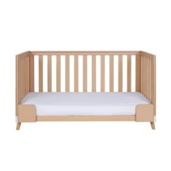 Tutti Bambini Tutti Bambini Hygge Cot Bed - White/Light Oak -Push Chair Expert Sales tutti bambini hygge 3 piece room set white light oak 6 28661.1705406771 1