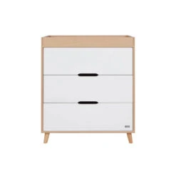 Tutti Bambini Tutti Bambini Hygge Mini 2 Piece Nursery Furniture Set With Cot Bed And Dresser - White/Light Oak -Push Chair Expert Sales tutti bambini hygge 3 piece room set white light oak 9 21838.1705406771