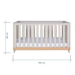 Tutti Bambini Tutti Bambini Hygge 2 Piece Nursery Furniture Set With Cot Bed And Dresser - Light Oak/White Sand -Push Chair Expert Sales tutti bambini hygge cot bed light oak white sand 13 76070.1705407290