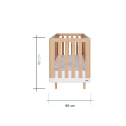 Tutti Bambini Tutti Bambini Hygge Mini 2 Piece Nursery Furniture Set With Cot Bed And Dresser - White/Light Oak -Push Chair Expert Sales tutti bambini hygge mini cot bed white light oak 14 43361.1705337711