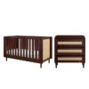 Tutti Bambini Tutti Bambini Japandi 2 Piece Nursery Furniture Set With Cot Bed & Dresser - Warm Walnut -Push Chair Expert Sales tutti bambini japandi 2 piece room set warm walnut 2 34902.1705924115