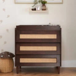 Tutti Bambini Tutti Bambini Japandi Mini 3 Piece Nursery Furniture Set With Cot Bed, Dresser And Wardrobe - Warm Walnut -Push Chair Expert Sales tutti bambini japandi 3 piece room set warm walnut 17 29051.1705925715 2