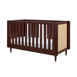 Tutti Bambini Tutti Bambini Japandi Mini 3 Piece Nursery Furniture Set With Cot Bed, Dresser And Wardrobe - Warm Walnut -Push Chair Expert Sales tutti bambini japandi mini cot bed warm walnut 2 22676.1705925116