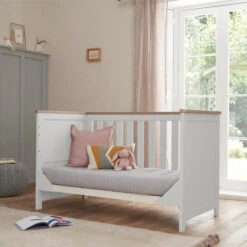 Tutti Bambini Tutti Bambini Verona 3 Piece Nursery Furniture Set With Cot Bed, Dresser And Wardrobe - White / Oak -Push Chair Expert Sales tutti bambini verona cot bed white oak 2 76988.1619780271 1