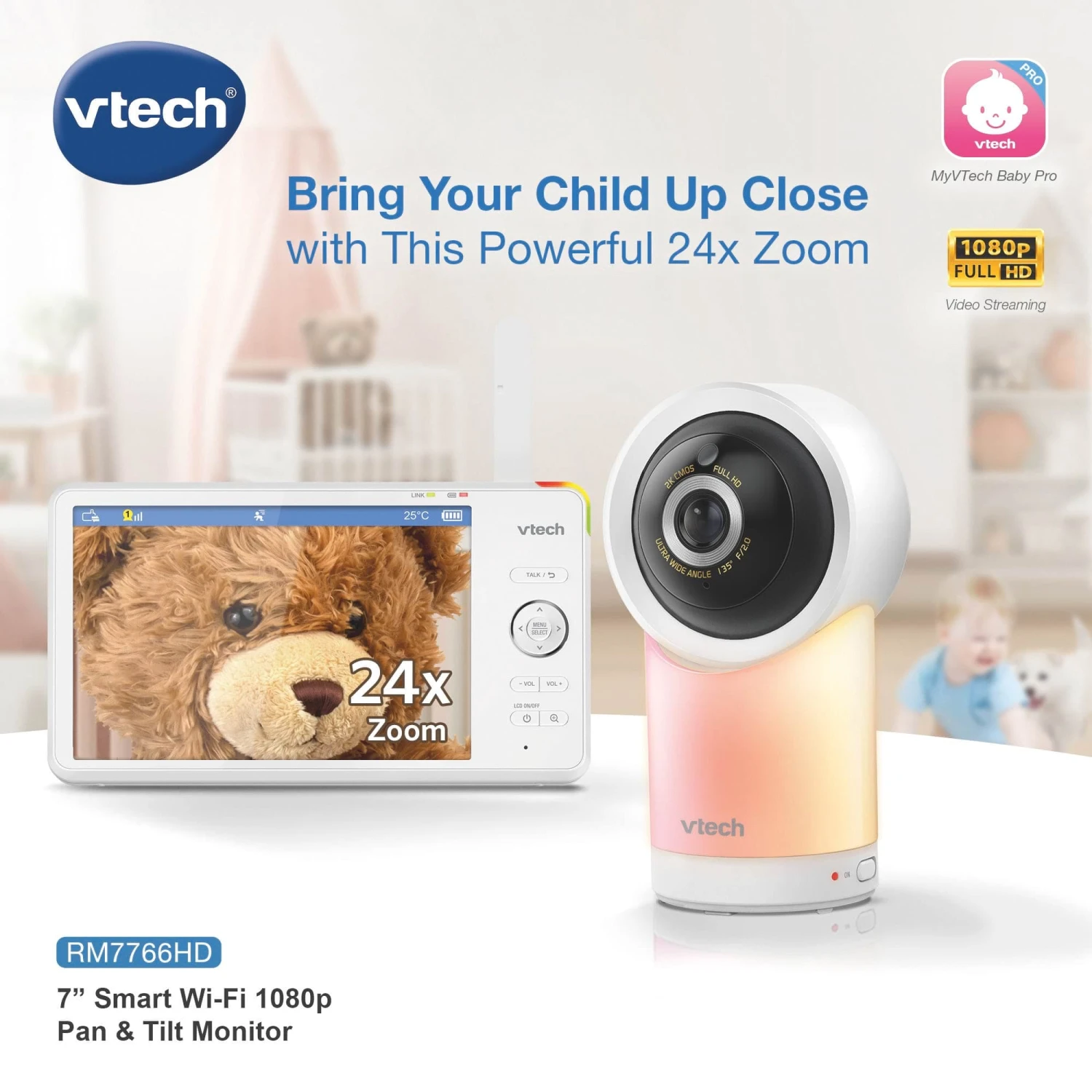 VTech VTech RM7766HD 7" Smart Pan & Tilt Baby Monitor VTech VTech RM7766HD 7" Smart Pan & Tilt Baby Monitor -Push Chair Expert Sales vtech vtech rm7766hd 7 smart pan tilt monitor in white 34331669266597 1024x1024 2x 467086e7 0156 4105 a08e 73b2b81f5809